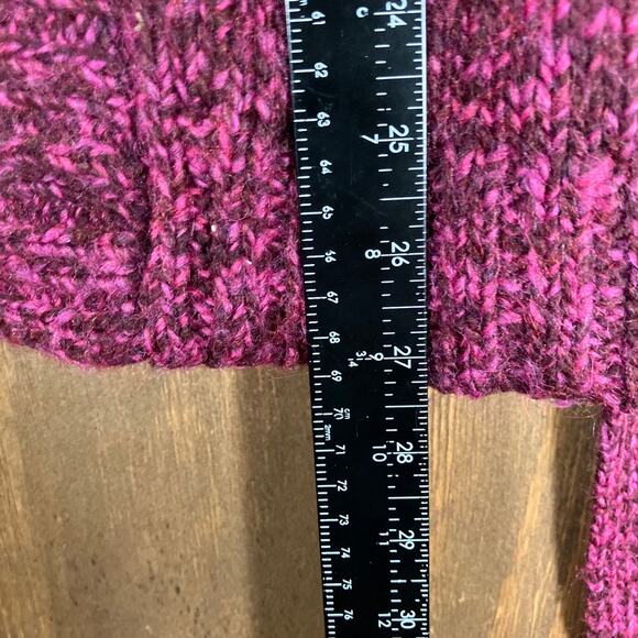 Ann Taylor LOFT Womens Sweater Pink Cardigan Open Belted Front Wool Blend M - Picture 9 of 12